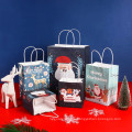 Custom Full Color Printing Christmas Kraft Gift Paper Bag